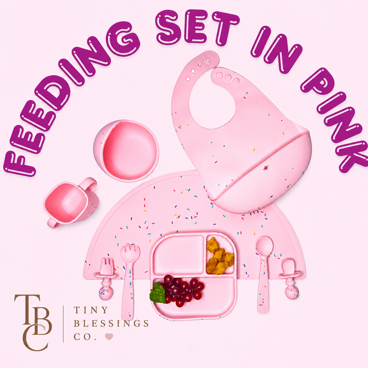 Feeding Set in Pink