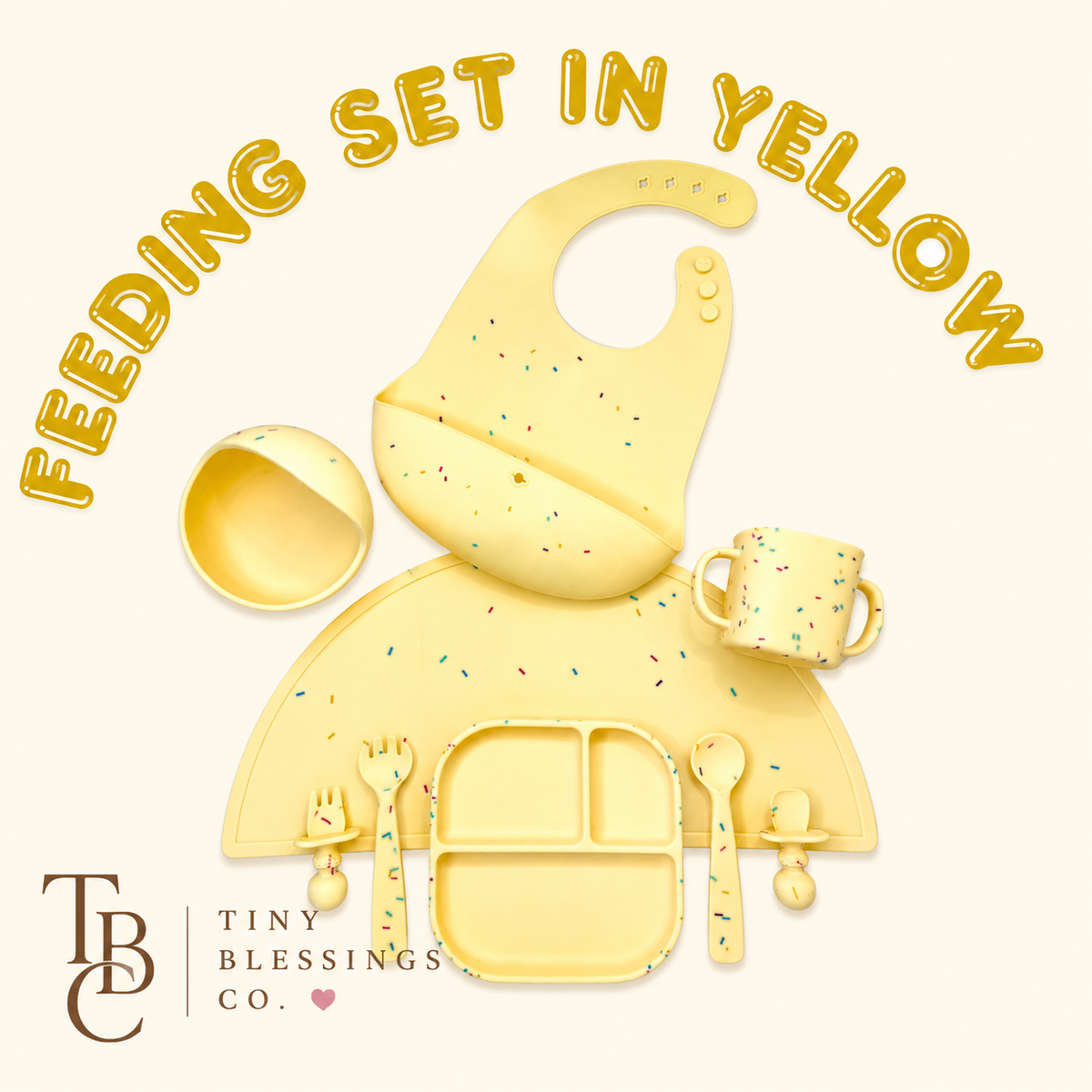 Feeding Set in Yellow