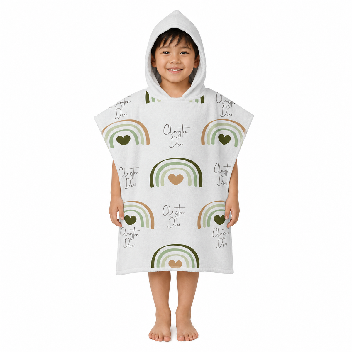 Rainbow Boys Design Poncho Towel