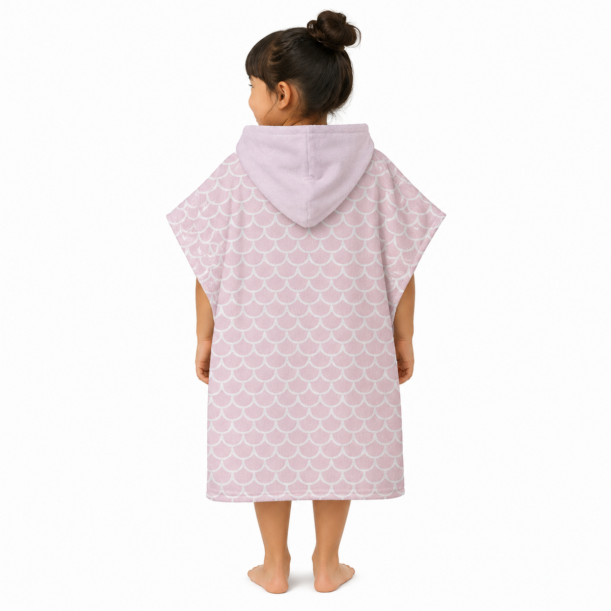 Sea Creatures Girls Design Poncho Towel