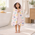 Sea Creatures Girls Hooded Towel