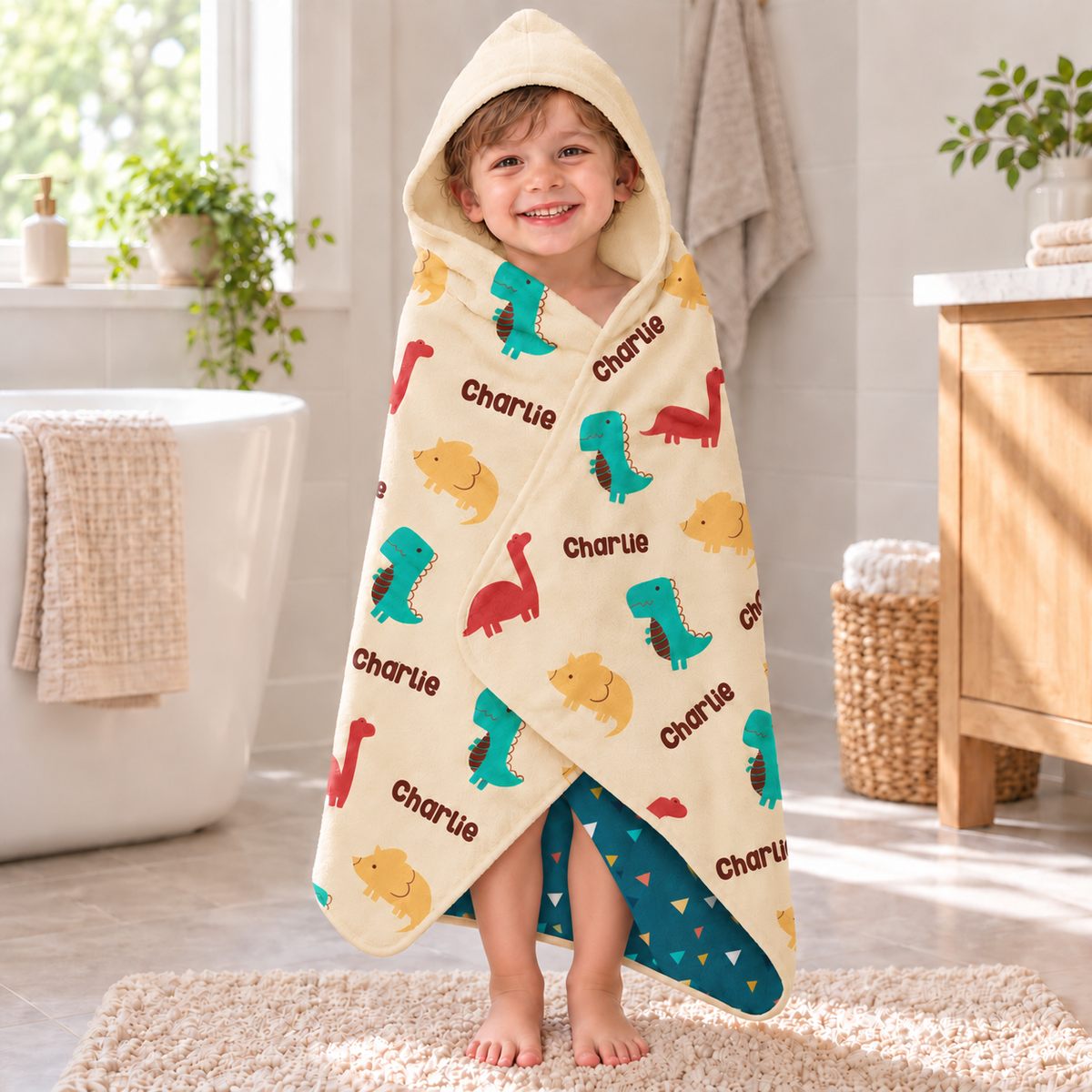 Dinosaur Hooded Towel