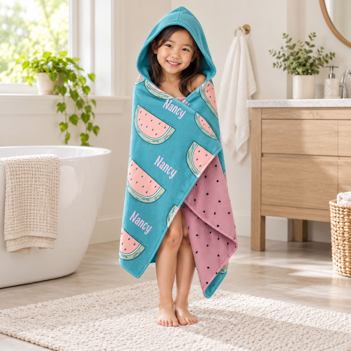 Watermelon Slice Hooded Towel