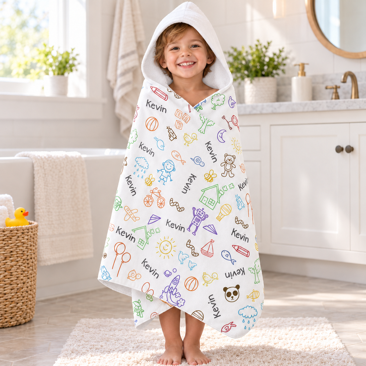 Doodle Boys Hooded Towel