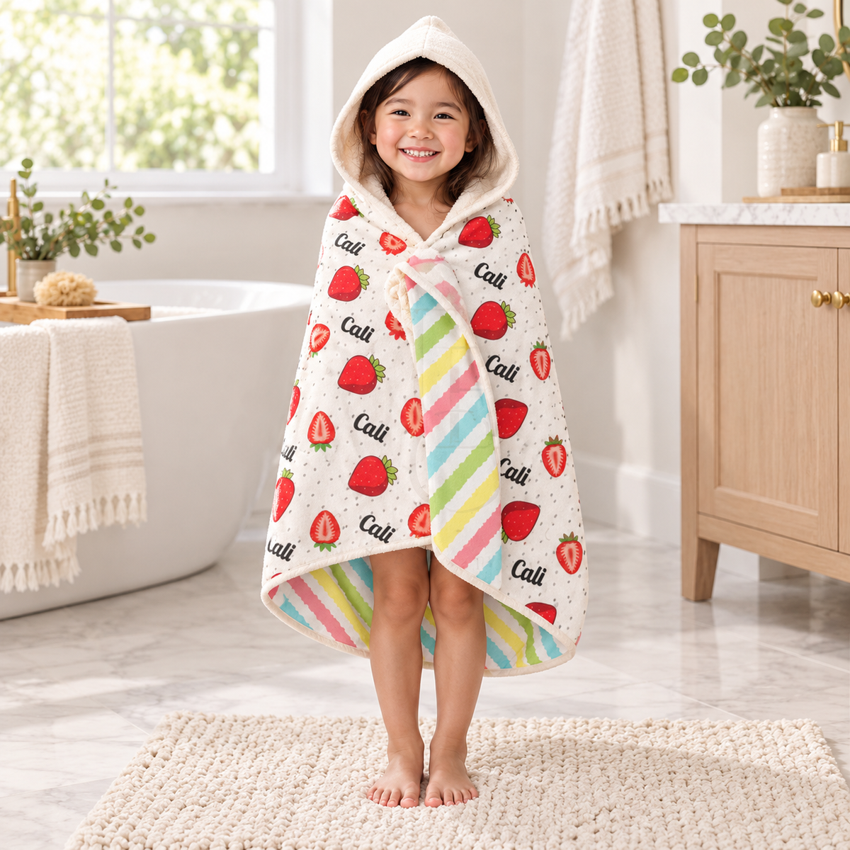 Strawberry Hooded Towel