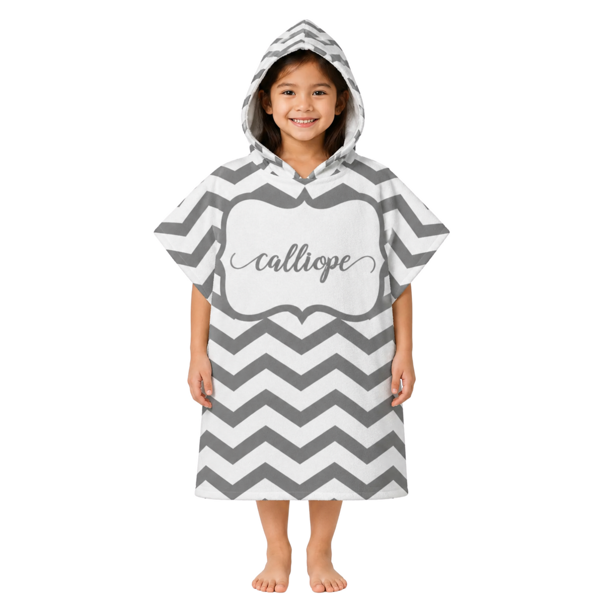 Chevron Girls Design Poncho Towel